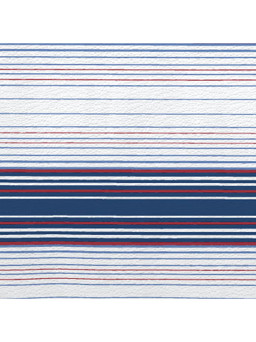 JACK 2 tlg. Seersucker Bettwäsche 135x200cm Marine Stripe in Blau/ Weiß/ Rot