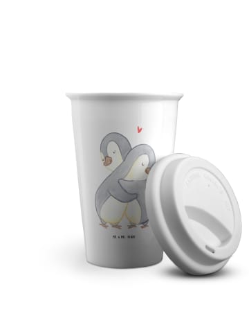 Mr. & Mrs. Panda To Go Becher Pinguine Kuscheln ohne Spruch in Weiß