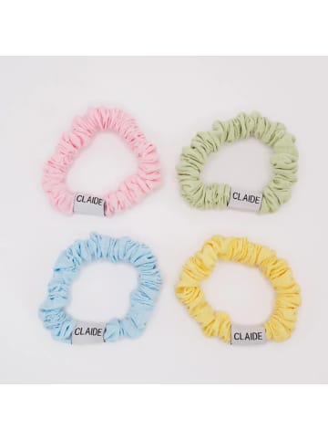 Claide Scrunchie Mini Pastel Cotton Bundle (4er-Pack)  in  Multicolor