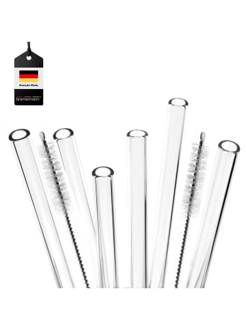 bremermann 6er Glas-Trinkhalme in gerader Form