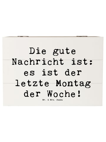 Mr. & Mrs. Panda Geschenkbox Spruch Hoffnung Montag mit Spruch in Weiß