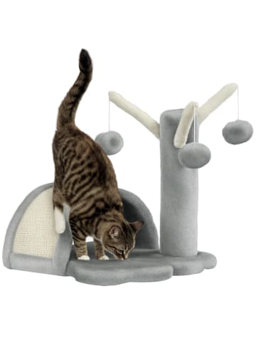 Pawhut Kratzbaum Hellgrau L38 x B38 x H40 cm