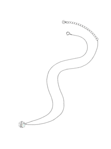 Glanzstücke München Halskette Kreis Sterling Silber Opal (synth.) in silber