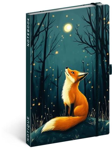 NOTIQUE Notizbuch mit Hardcover liniert in Fuchs - 13 x 21 cm