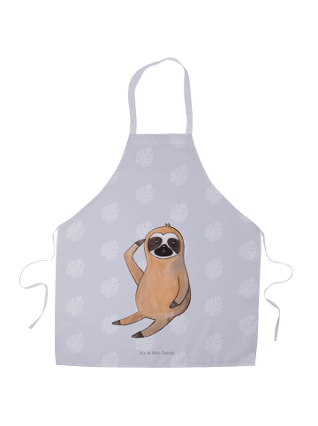 Mr. & Mrs. Panda Schürze Faultier Vogel ohne Spruch in Grau Pastell