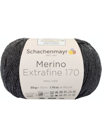 Schachenmayr since 1822 Handstrickgarne Merino Extrafine 170, 50g in Anthrazit Melier
