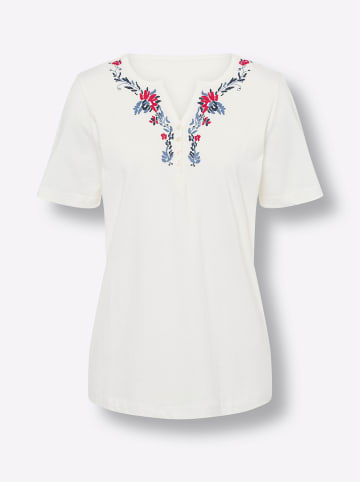 Sieh an! Kurzarm-Shirt in ecru-rot