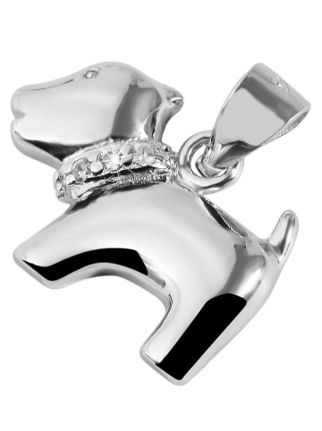 Adeliás Damen Anhänger – Charmanhänger aus 925 Silber mit Zirkonia in silber