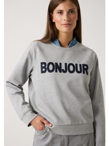 More & More Rundhals-Sweatshirt langarm in silvergrey melange