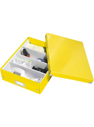 Leitz Organisationsbox Click & Store Wow Mittel Graukarton gelb
