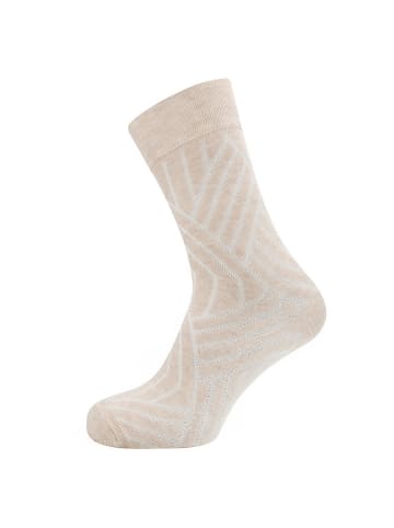 ewers 1er Pack Socken GOTS Struktur in beige meliert