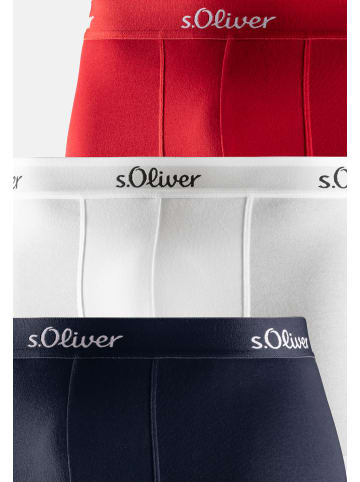 S. Oliver Retro Short / Pant Basic in Rot / Dunkelblau / Weiß