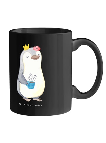 Mr. & Mrs. Panda Kaffeetasse Beamtin Stempelwaffe mit Spruch in Schwarz