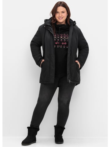 sheego Parka in schwarz