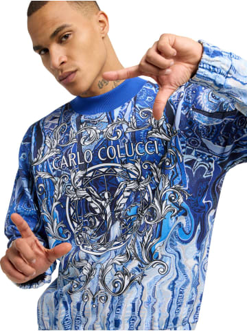 Carlo Colucci Sweatshirt Dematte in Blau