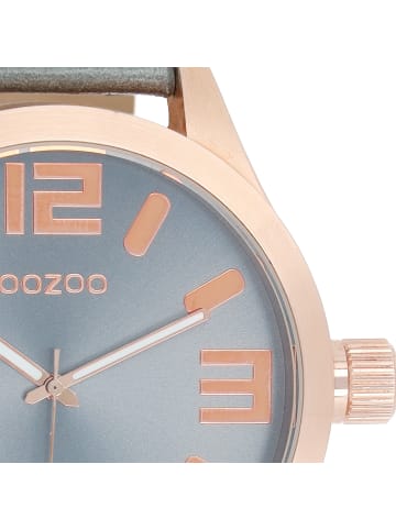 Oozoo Analog-Armbanduhr Oozoo Timepieces grau extra groß (ca. 51mm)