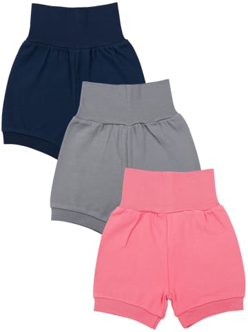 TupTam Baby Mädchen Kurze Pumphose 3er Pack in grau/pink