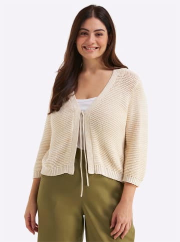 sheego Strickjacke in champagner-goldfarben