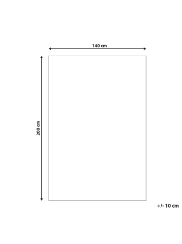 Beliani Kinderteppich BOTANIST in Beige/Grün - (W) 140 x (L) 200 cm