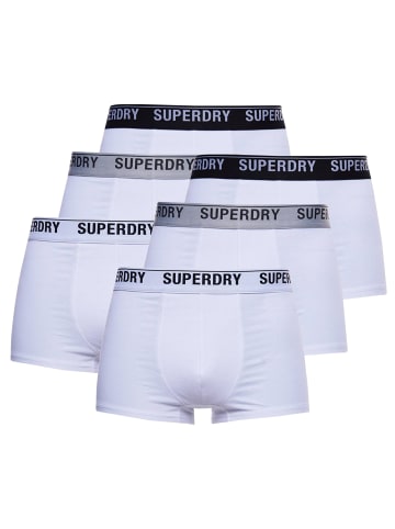 Superdry Boxershort 6er Pack in Weiß Mix