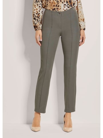 MADELEINE Slim Fit Stretchhose mit Biesen in khaki