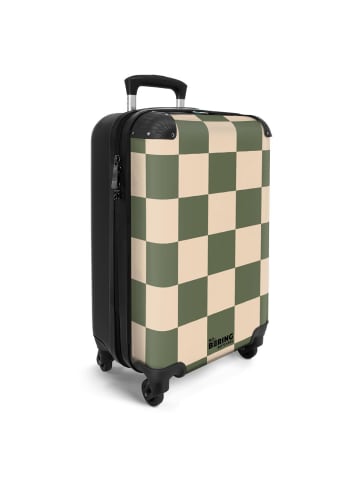 NoBoringSuitCases Suitcase, Handgepäck, Koffer, Trolley, Reisekoffer Kariertes Grün und