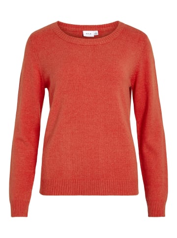 Vila Strickpullover in Aurora Red