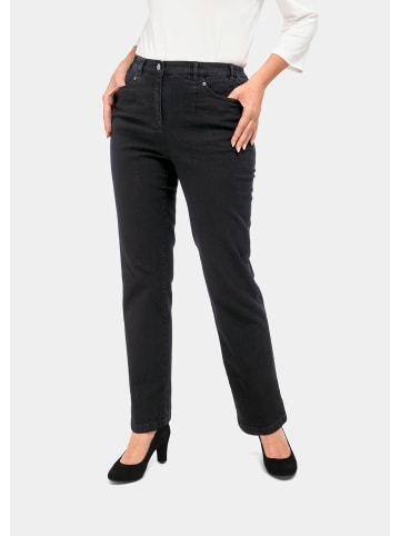 GOLDNER Schlichte Jeanshose ANNA in schwarz