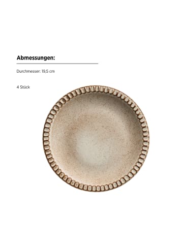 Mäser Frühstück Set, Steinzeug Ida in Beige