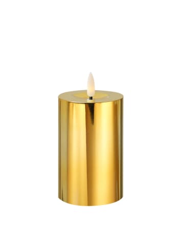MARELIDA LED Kerze Kunststoff Timer H: 15cm in gold glänzend