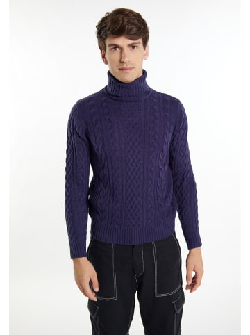 MO Pullover Mit Zopfstrick in Marine