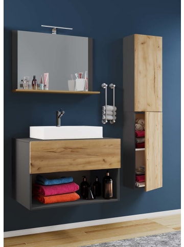 ebuy24 Badmöbelset LendasII80 Anthrazit 80 x 52 cm