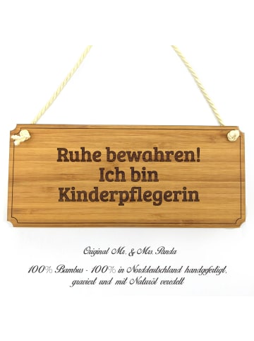 Mr. & Mrs. Panda Firmenschild Kinderpflegerin mit Spruch in Keine Angabe