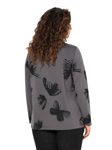 Ulla Popken Sweatshirt in graphitgrau