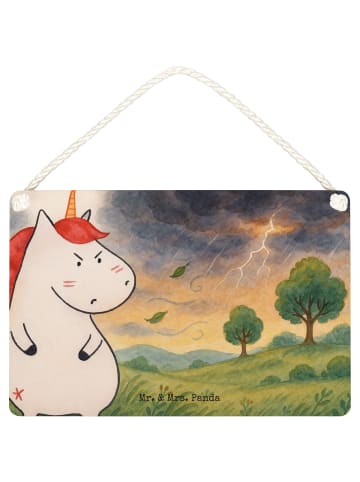 Mr. & Mrs. Panda Schild Einhorn Wut Design ohne Spruch in Weiß