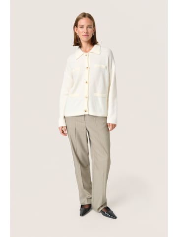 Soaked in Luxury SLHedaya Cardigan Loose fit in Whisper White