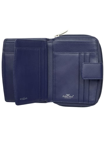 Golden Head Madrid Geldbörse RFID Leder 12,5 cm in blau