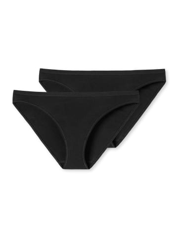 Schiesser Slip 2er Pack in Schwarz