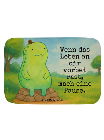 Mr. & Mrs. Panda Badteppich Schildkröte Pause Design mit Spruch in Weiß