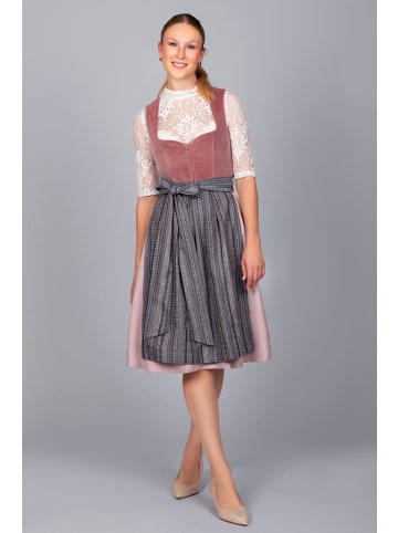 Edelnice Midi Dirndl Marie Samt Altrosa in rosa