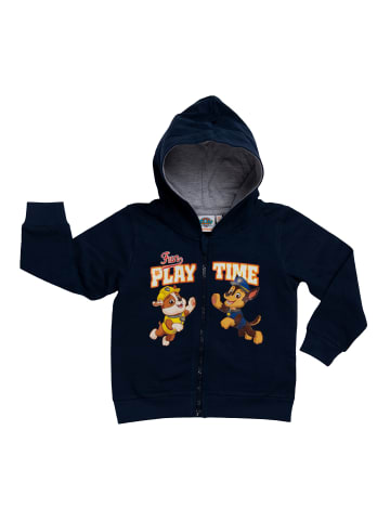 United Labels Paw Patrol Kapuzenpullover - Playtime mit Reißverschluss  Sweatjacke in blau