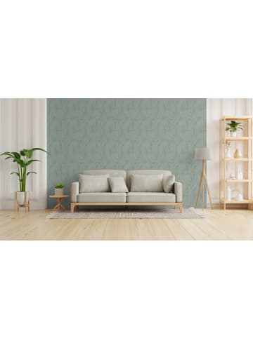 A.S. Création Tapete Palm Serenity in Aquagrün