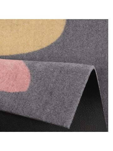 Hanse Home Design Fußmatte Schmutzfangmatte Bunny Family Grau Bunt Oster Deko