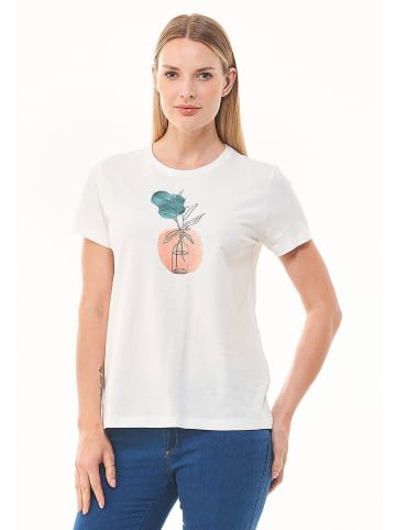 Organication T-Shirt "WOR13313" in Cremeweiß