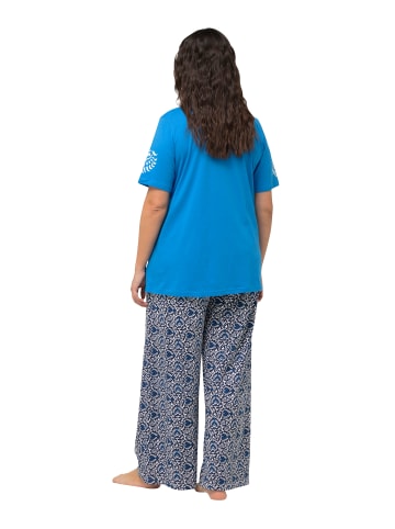 Ulla Popken Pyjama in strahlendes blau