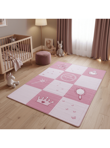 KADIMA DESIGN Kinderteppich Waschbar Prinzessin TRAUN Strapazierfähig OEKO-TEX