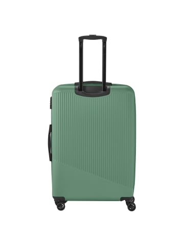 travelite Bali - 4-Rollen-Trolley L 77 cm (weiß/cognac) in grün