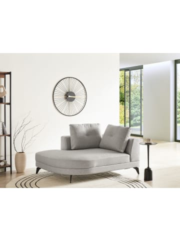 Beliani Chaiselongue MARUM in Grau/Schwarz - (W) 111 x (H) 88 x (L) 151 cm
