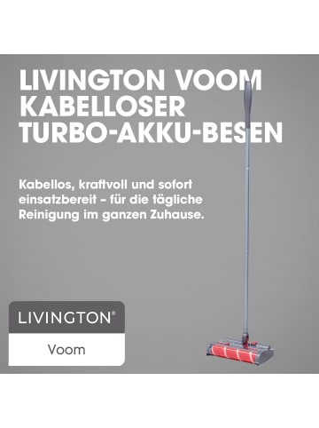 Livington Akku Besen Voom in Grau