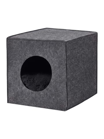 relaxdays Katzenhöhle in Dunkelgrau - (B)33 x (H)33 x (T)37 cm